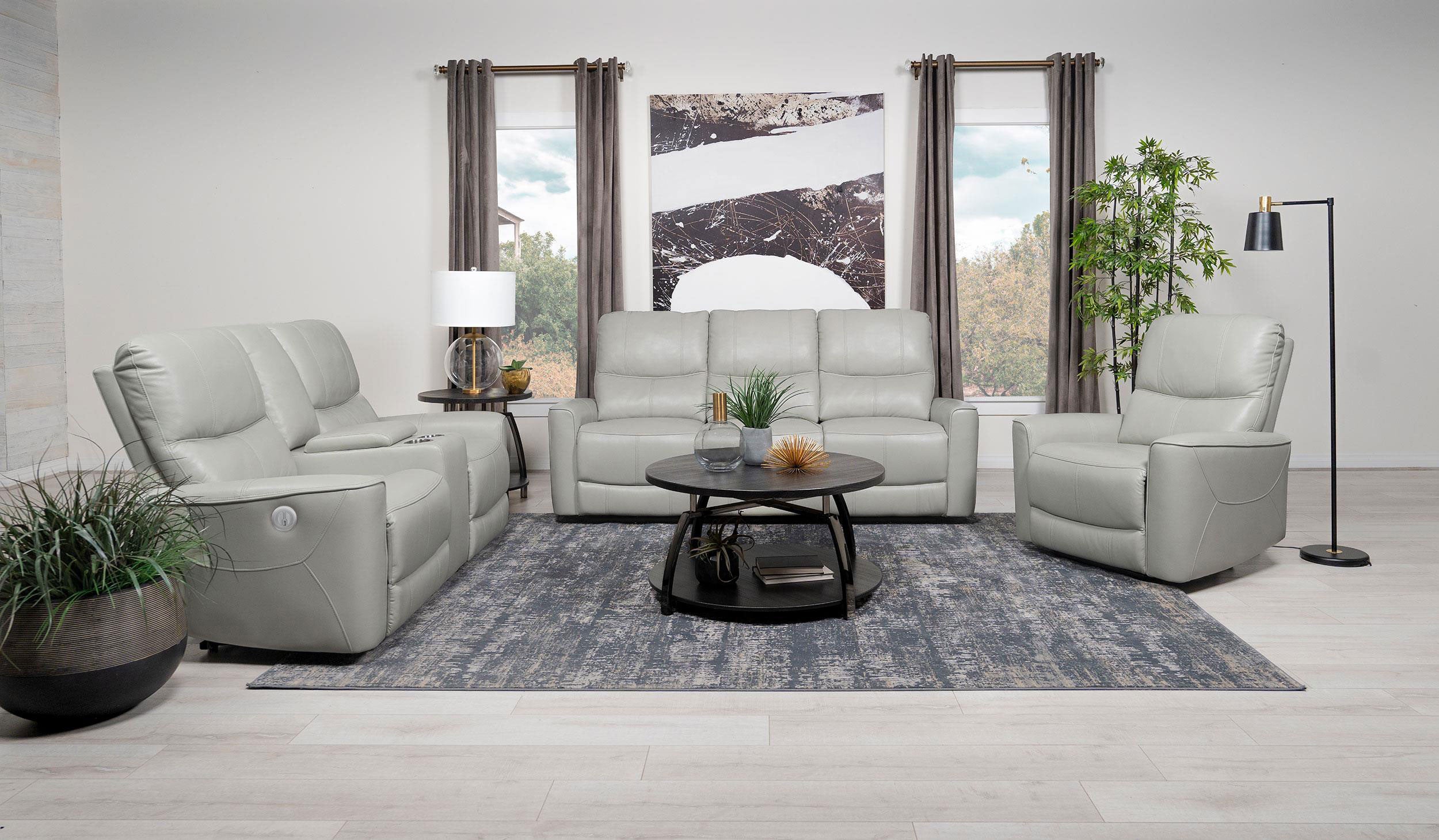 Tampa Furniture Outlet - Coaster - Greenfield 3-piece Power Reclining Sofa Set Dove Grey - 610261P-S3