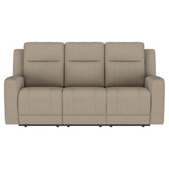 Brentwood 3-piece Upholstered Reclining Sofa Set Taupe