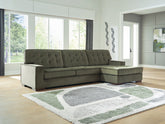Tampa Furniture Outlet Lutz - Ashley Furniture - Caspian-Town Sectional - LAF 2-Piece Sectional with Chaise / Olive - PC61702S2
