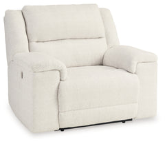 Tampa Furniture Outlet Lutz - Ashley Furniture - Keensburg Living Room - Wide Seat Power Recliner / Linen - 6180782