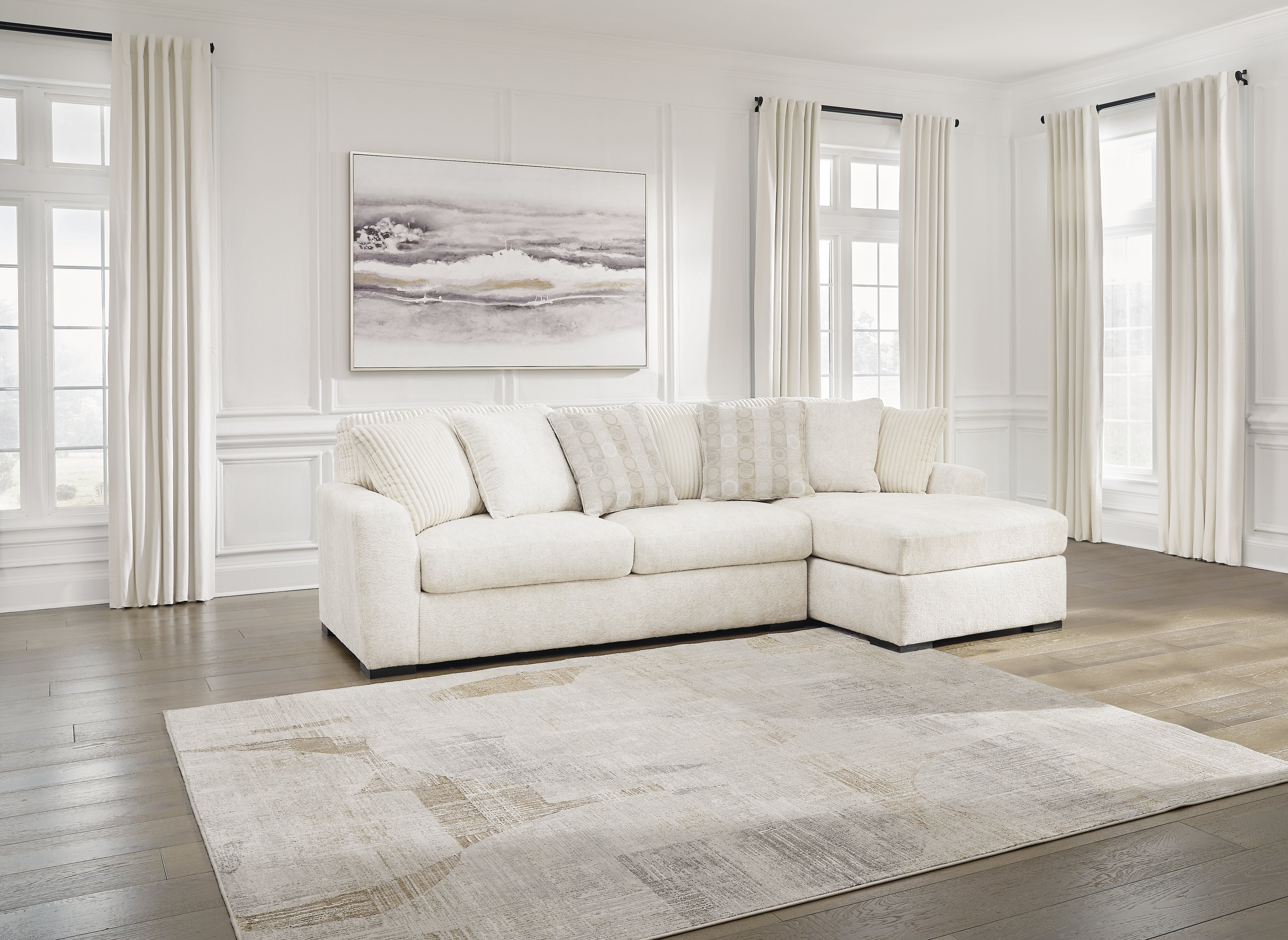 Tampa Furniture Outlet Lutz - Ashley Furniture - Chessington Sectional - LAF 2-Piece Sectional with Chaise / Ivory - 61904S2