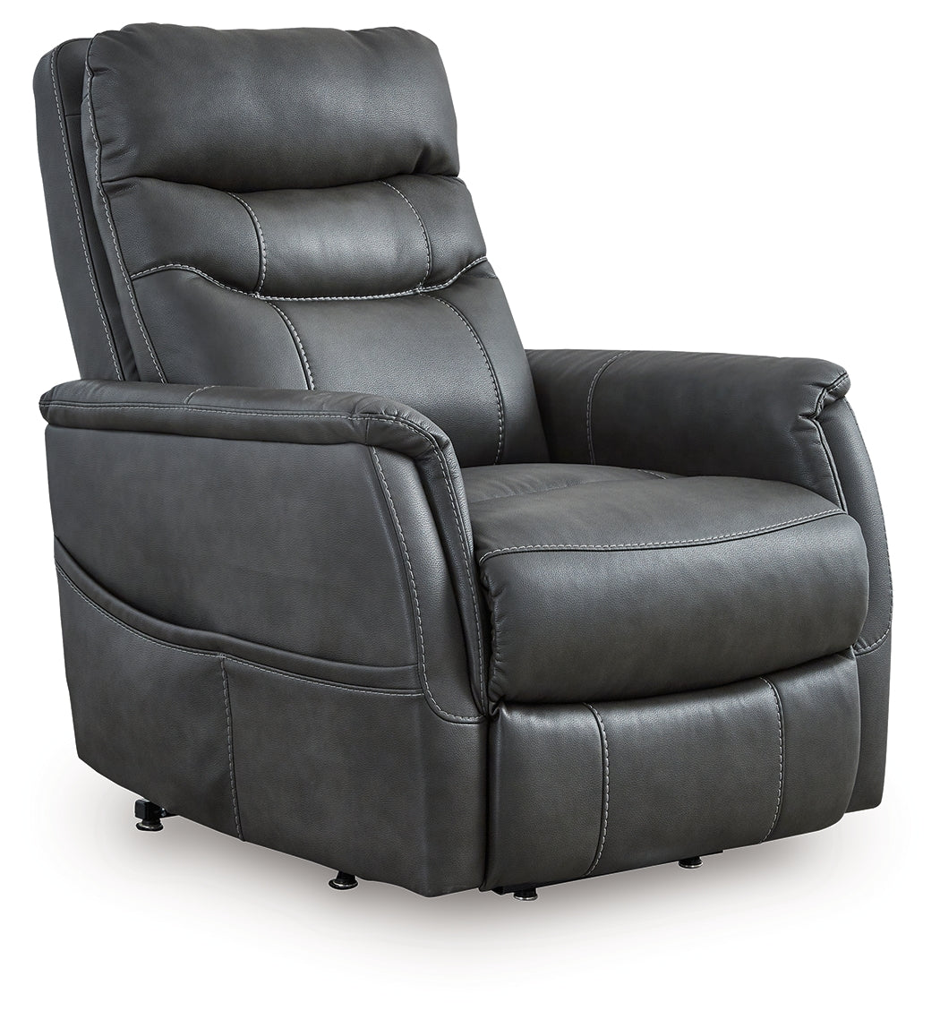 Tampa Furniture Outlet Lutz - Ashley Furniture - Strawbill Living Room - Power Lift Recliner / Shadow - 6390912