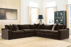 Tampa Furniture Outlet Lutz - Ashley Furniture - Maxton Heights Sectional - RAF 5-Piece Sectional / Bittersweet - 67807S4