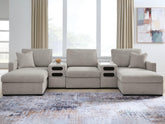 Tampa Furniture Outlet Lutz - Ashley Furniture - ModMax Luxe Sectional - RAF 5-Piece Double Chaise Sectional with Audio Consoles - 68605S43