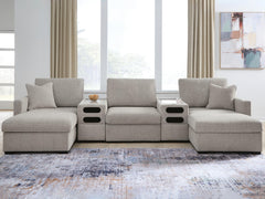 Tampa Furniture Outlet Lutz - Ashley Furniture - ModMax Luxe Sectional - RAF 5-Piece Double Chaise Sectional with Audio Consoles - 68605S43