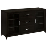 Tampa Furniture Outlet - Coaster - Lewes 2-door Engineered Wood 60-inch TV Stand Cappuccino - 700881