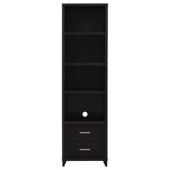 Lewes 4-shelf Engineered Wood Media Tower Cappuccino