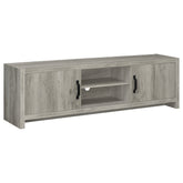 Tampa Furniture Outlet - Coaster - Burke 2-door Engineered Wood 71-inch TV Stand Grey Driftwood - 701025