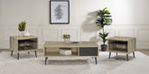Tampa Furniture Outlet - Coaster - Welsh 3-piece Coffee and End Table Set Distressed Pine - 701038-S3