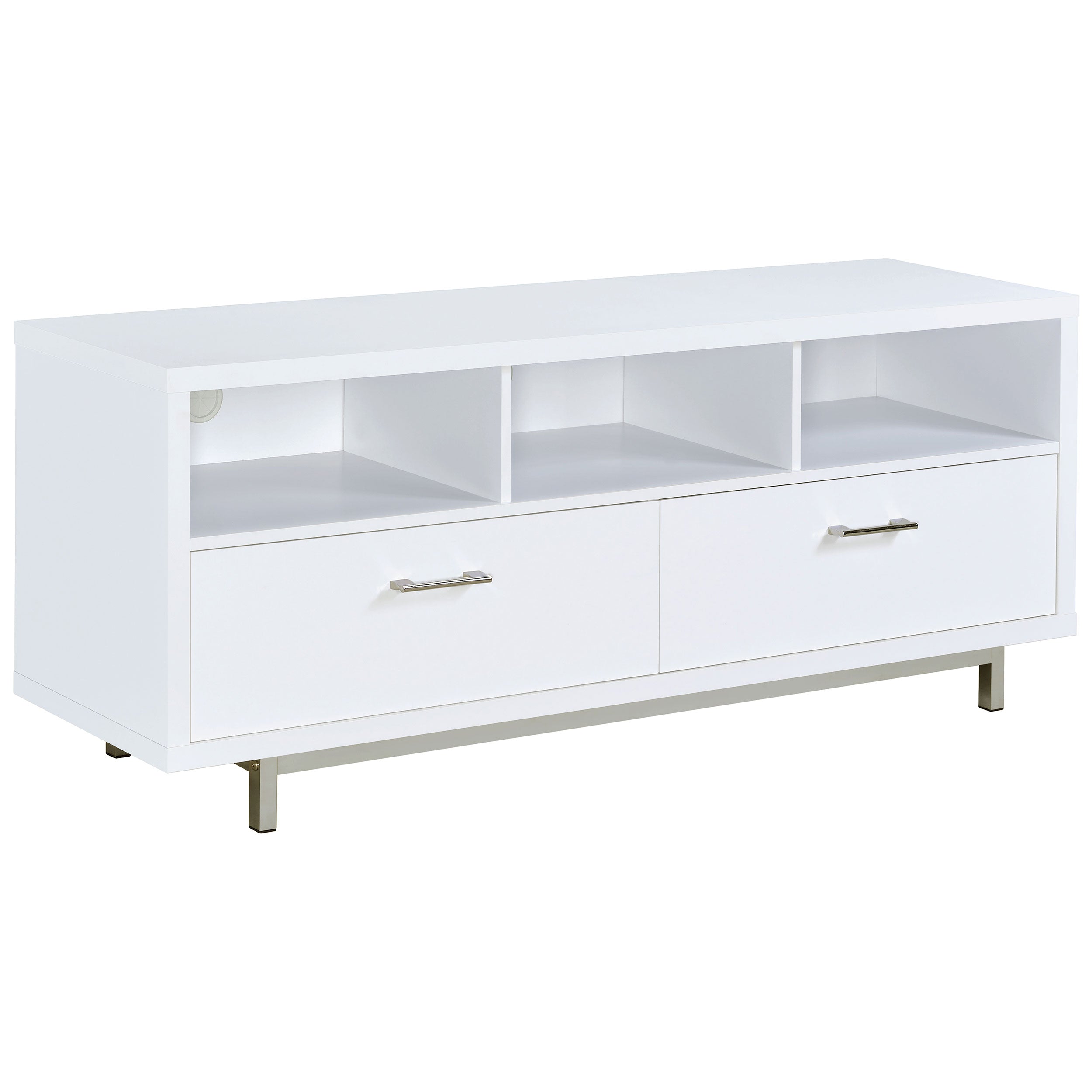Tampa Furniture Outlet - Coaster - Casey 2-drawer Engineered Wood 60-inch TV Stand White - 701972