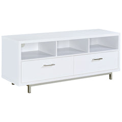 Tampa Furniture Outlet - Coaster - Casey 2-drawer Engineered Wood 60-inch TV Stand White - 701972