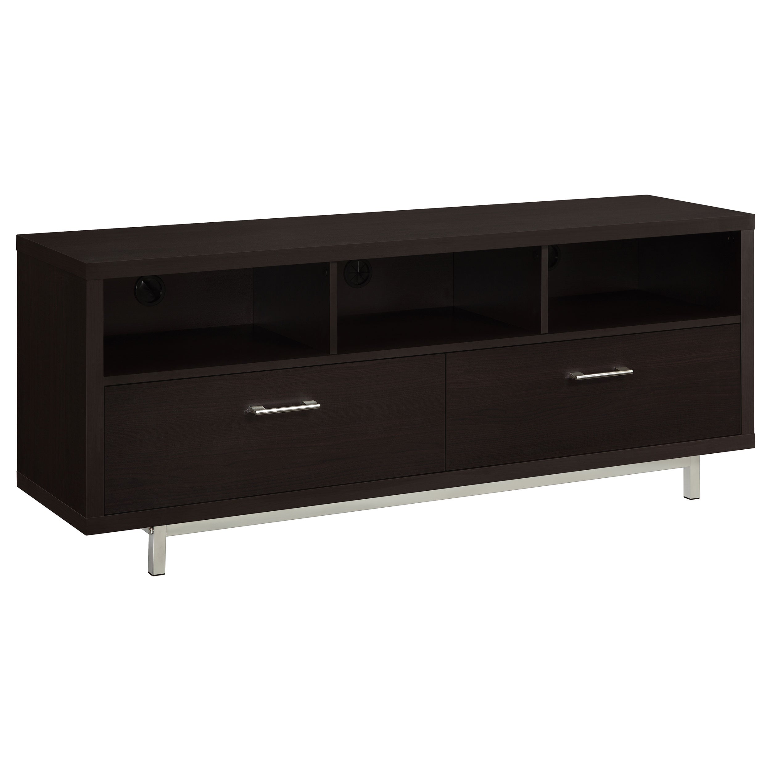 Tampa Furniture Outlet - Coaster - Casey 2-drawer Engineered Wood 60-inch TV Stand Cappuccino - 701973