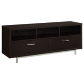 Tampa Furniture Outlet - Coaster - Casey 2-drawer Engineered Wood 60-inch TV Stand Cappuccino - 701973