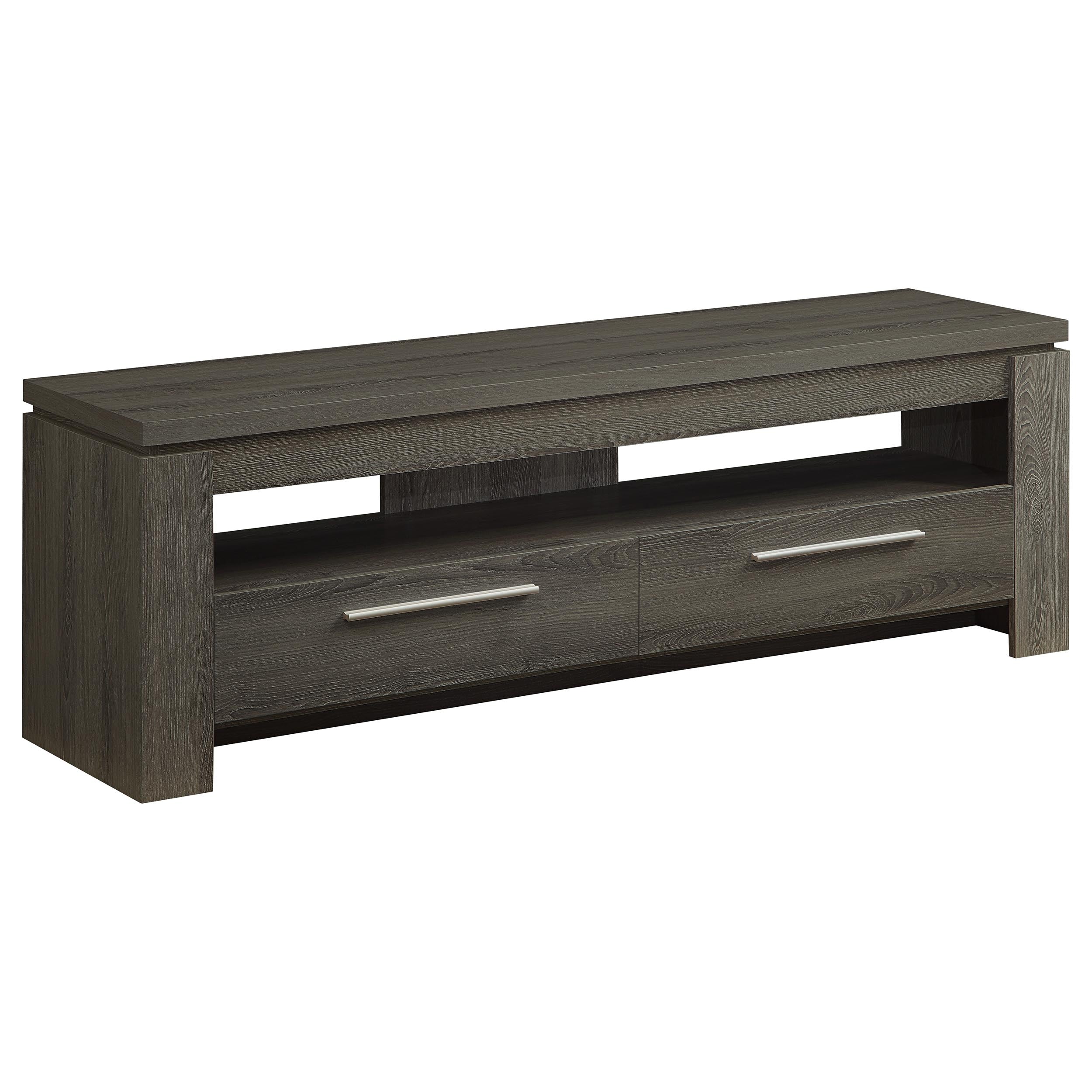 Tampa Furniture Outlet - Coaster - Elkton 2-drawer Engineered Wood 59-inch TV Stand Weathered Grey - 701979