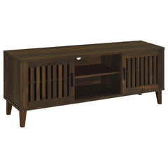 Tampa Furniture Outlet - Coaster - Sedona 2-door Engineered Wood 60-inch TV Stand Dark Pine - 701982