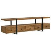 Tampa Furniture Outlet - Coaster - Otto 5-drawer Mango Wood 70-inch TV Stand Media Console Brown - 703243