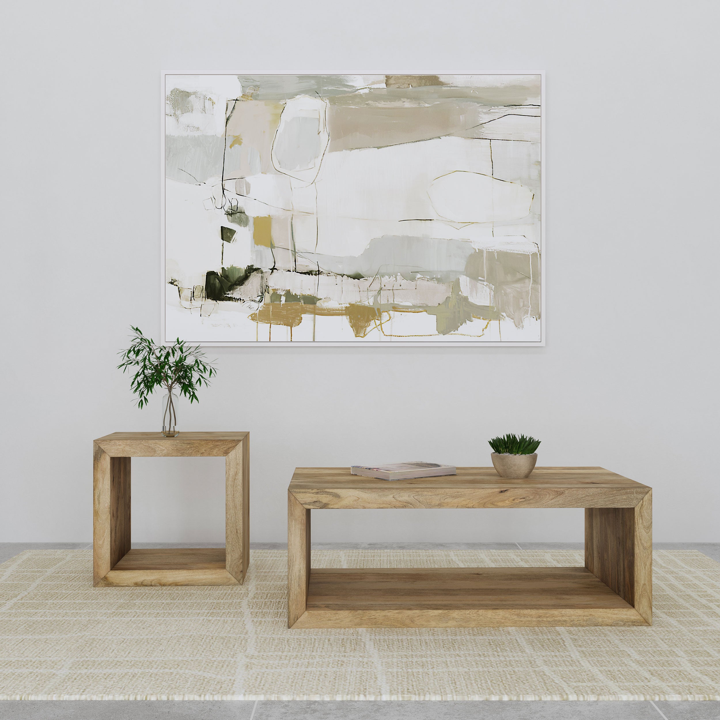 Tampa Furniture Outlet - Coaster - Benton 2-piece Solid Mango Coffee and End Table Set Natural - 704838-S2