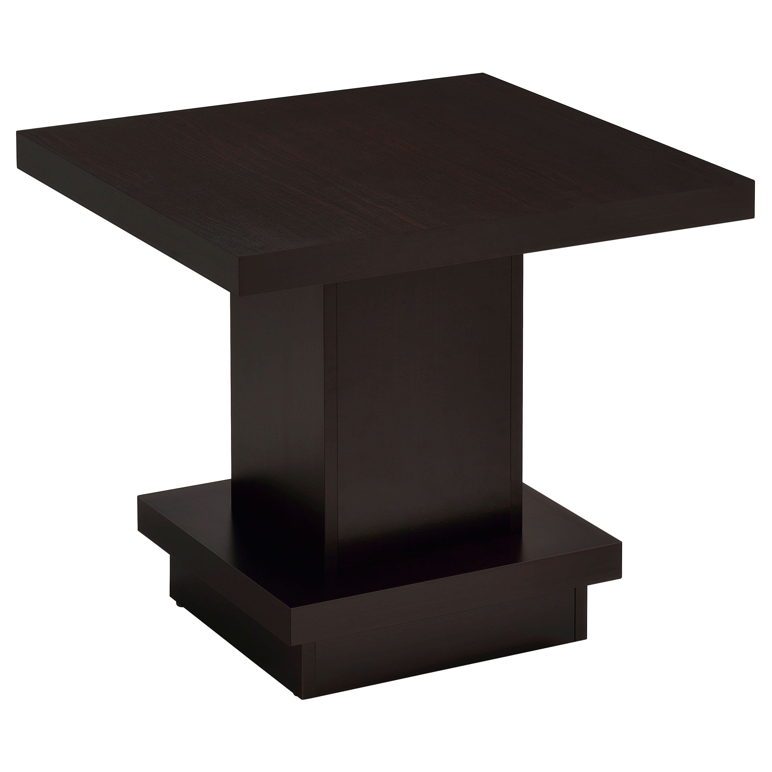 Tampa Furniture Outlet - Coaster - Reston Square Engineered Wood Side End Table Cappuccino - 705167