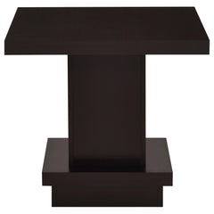 Reston 3-piece Square Coffee and End Table Set Cappuccino