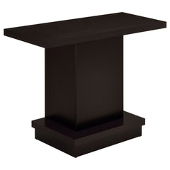 Tampa Furniture Outlet - Coaster - Reston Engineered Wood Pedestal Console Table Cappuccino - 705169