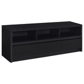 Tampa Furniture Outlet - Coaster - Rutland 59-inch 3-drawer TV Stand Media Console Black - 705802