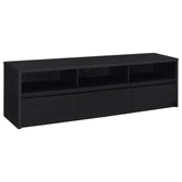 Tampa Furniture Outlet - Coaster - Rutland 78-inch 3-drawer TV Stand Media Console Black - 705803