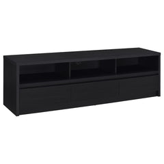 Tampa Furniture Outlet - Coaster - Rutland 78-inch 3-drawer TV Stand Media Console Black - 705803