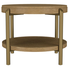 Arini 3-piece Round Coffee and End Table Set Sand Wash