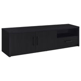 Tampa Furniture Outlet - Coaster - Murray 70-inch 2-door TV Stand Media Console Black - 706213