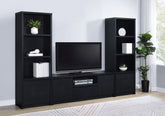 Tampa Furniture Outlet - Coaster - Winfield 3-piece Entertainment Center 60-inch TV Stand Black - 706222-SET