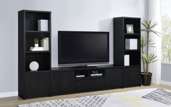 Tampa Furniture Outlet - Coaster - Winfield 3-piece Entertainment Center 78-inch TV Stand Black - 706223-SET