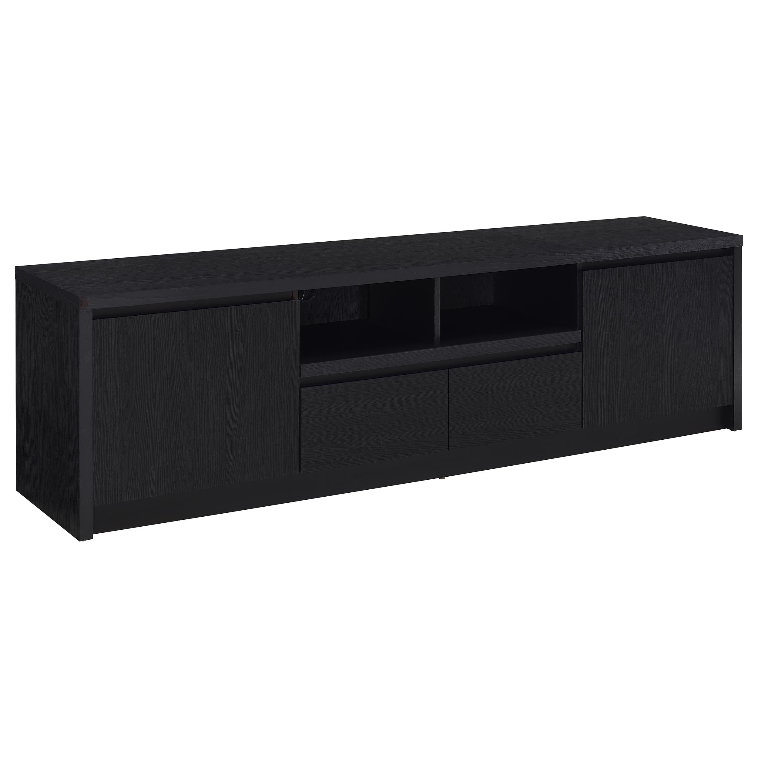 Tampa Furniture Outlet - Coaster - Winfield 78-inch 2-door TV Stand Media Console Black - 706223