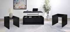 Tampa Furniture Outlet - Coaster - Knapp 3-piece Lift Top Coffee Table Set Black - 706228-S3