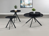 Tampa Furniture Outlet - Coaster - Briggs 3-piece Round Coffee and End Table Set Black - 706268-S3