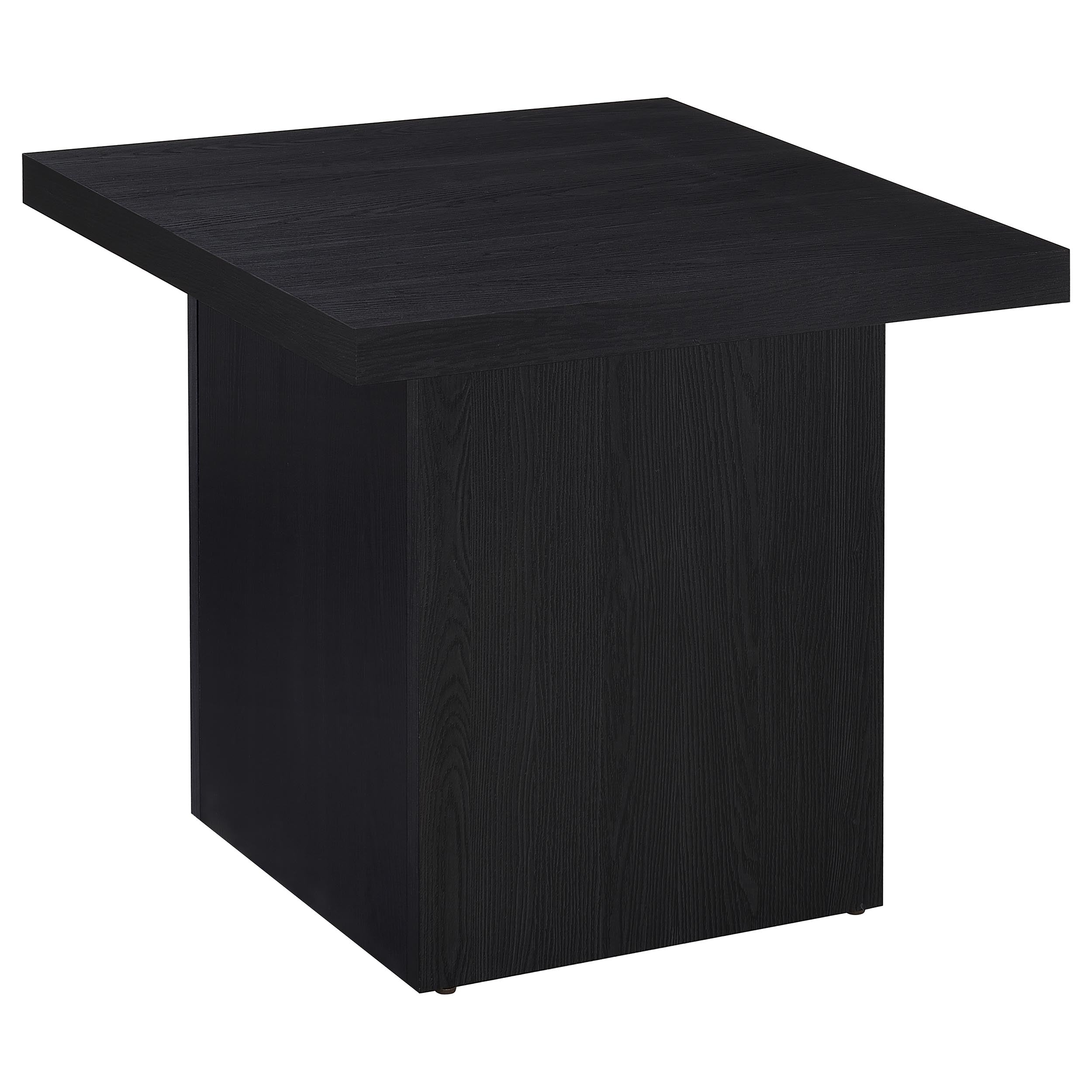 Tampa Furniture Outlet - Coaster - Max Square Engineered Laminate End Side Table Black - 706277