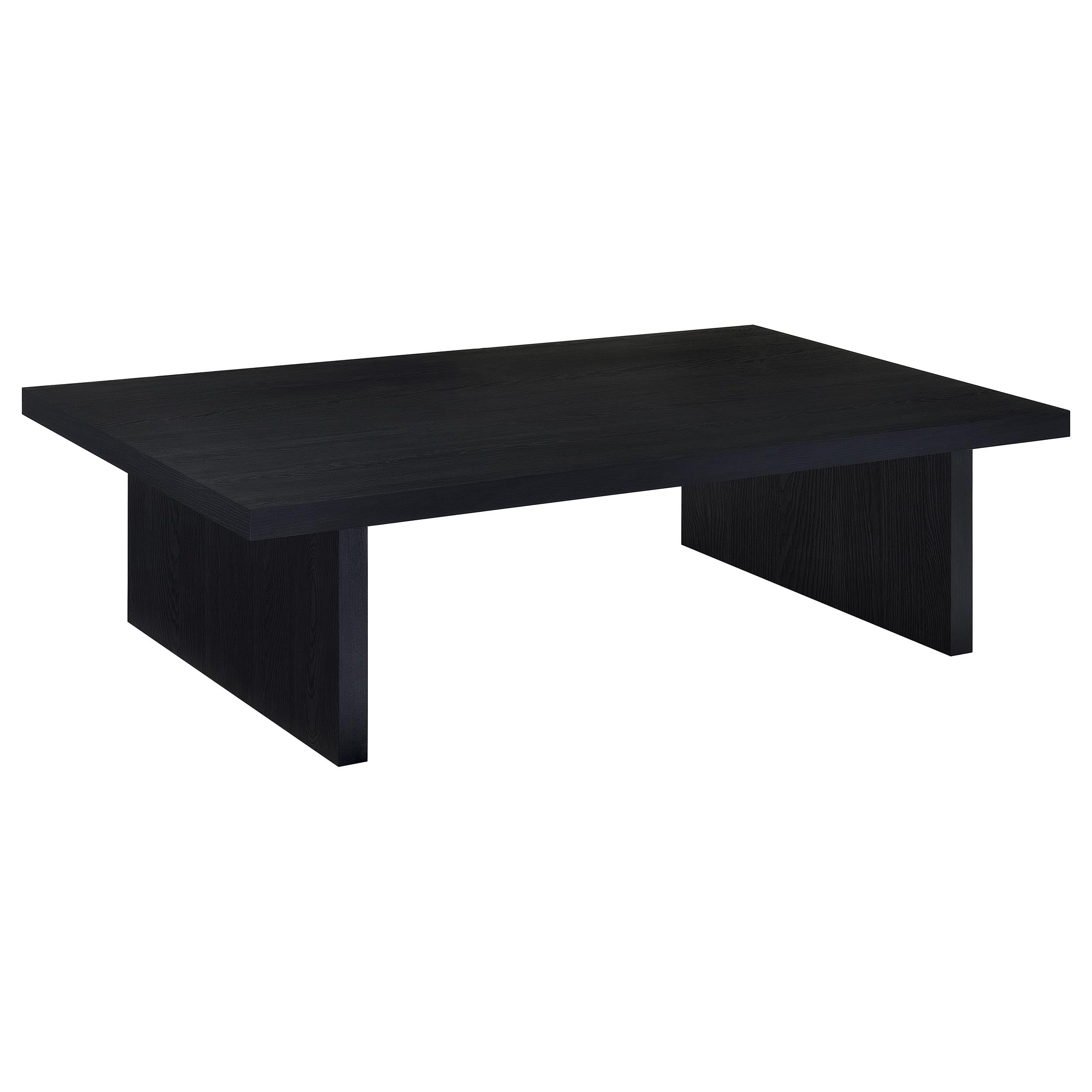 Tampa Furniture Outlet - Coaster - Max Rectangular Engineered Laminate Coffee Table Black - 706278