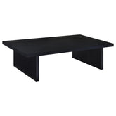 Tampa Furniture Outlet - Coaster - Max Rectangular Engineered Laminate Coffee Table Black - 706278