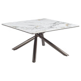 Tampa Furniture Outlet - Coaster - Carvell Square Sintered Stone Top Coffee Table Mirage White - 708138