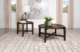 Tampa Furniture Outlet - Coaster - Cota 2-piece Solid Wood Coffee and End Table Set Dark Brown - 708288-S2