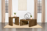 Tampa Furniture Outlet - Coaster - Odilia 2-piece Solid Wood Coffee and End Table Set Auburn - 708418-S2