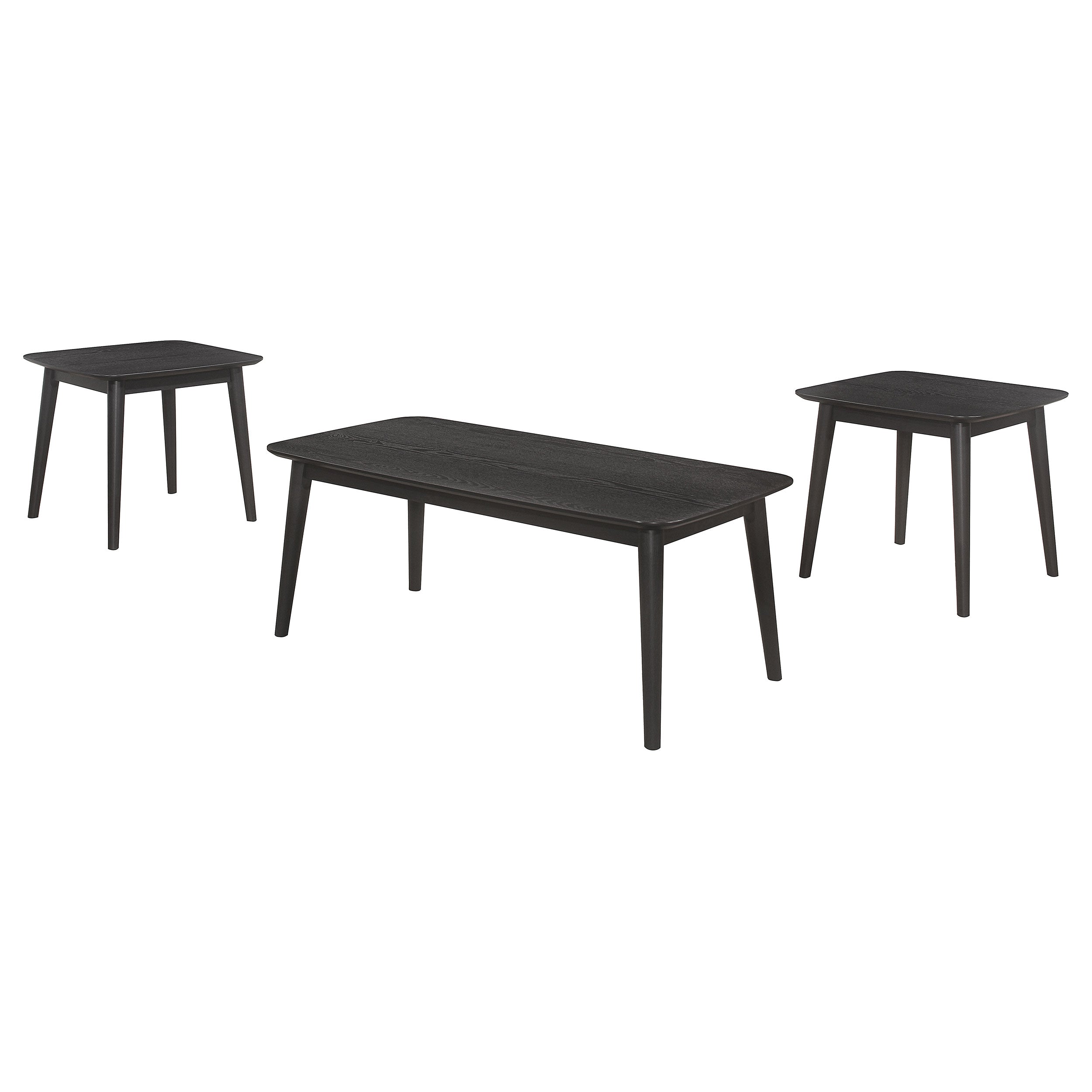 Tampa Furniture Outlet - Coaster - Radley 3-piece Rectangular Coffee Table Set Black - 708490