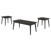 Tampa Furniture Outlet - Coaster - Radley 3-piece Rectangular Coffee Table Set Black - 708490