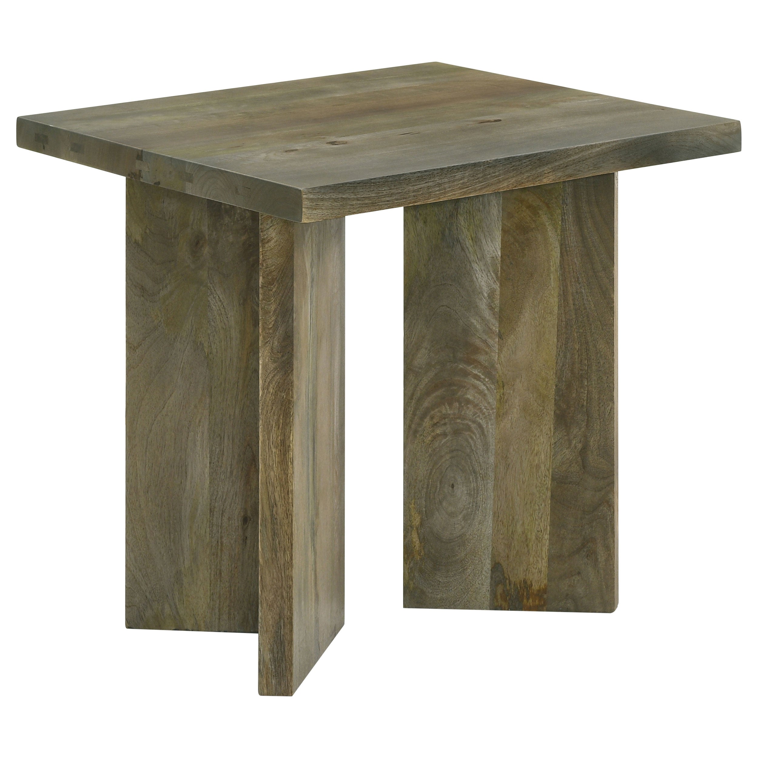 Tampa Furniture Outlet - Coaster - Andando Square Solid Wood End Table Mango Brown - 708497