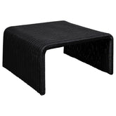 Tampa Furniture Outlet - Coaster - Cahya Woven Rattan Square Coffee Table Black - 708518