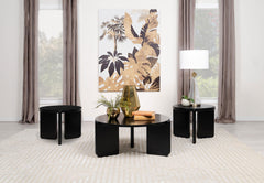 Tampa Furniture Outlet - Coaster - Cordova 3-piece Solid Wood Coffee and End Table Set Black - 709678-S3