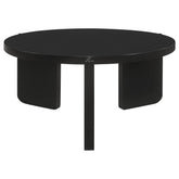 Tampa Furniture Outlet - Coaster - Cordova Round Solid Wood Coffee Table Black - 709678