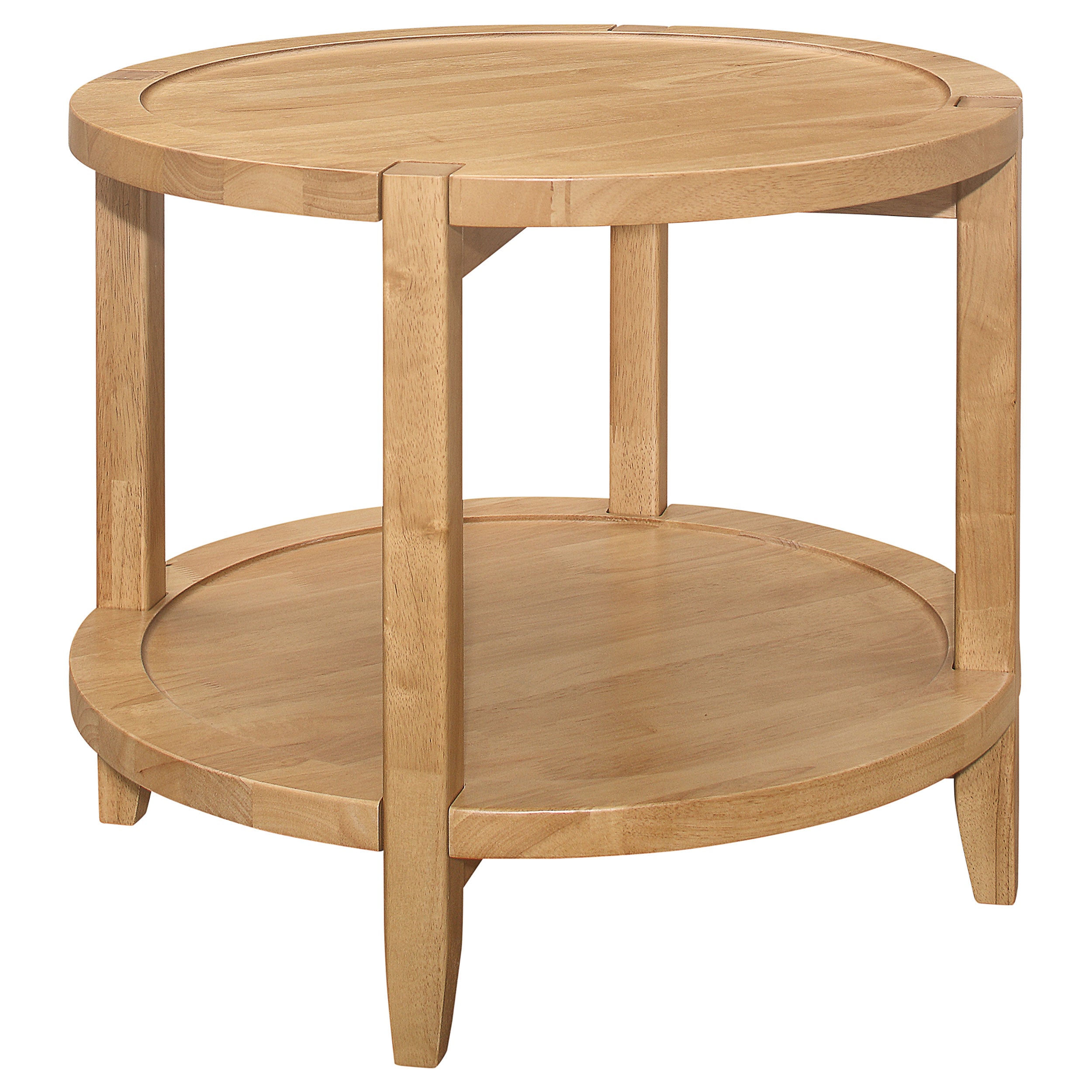 Tampa Furniture Outlet - Coaster - Camillo Round Solid Wood Side End Table Maple Brown - 709697