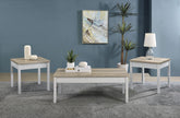 Tampa Furniture Outlet - Coaster - Stacie 3-piece Coffee Table Set Distressed Pine and White - 709950