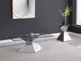 Tampa Furniture Outlet - Coaster - Jenny 2-piece Rectangular Coffee and End Table Set Chrome - 710208-S2