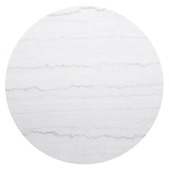 Jason Round White Marble Top Coffee Table Charcoal